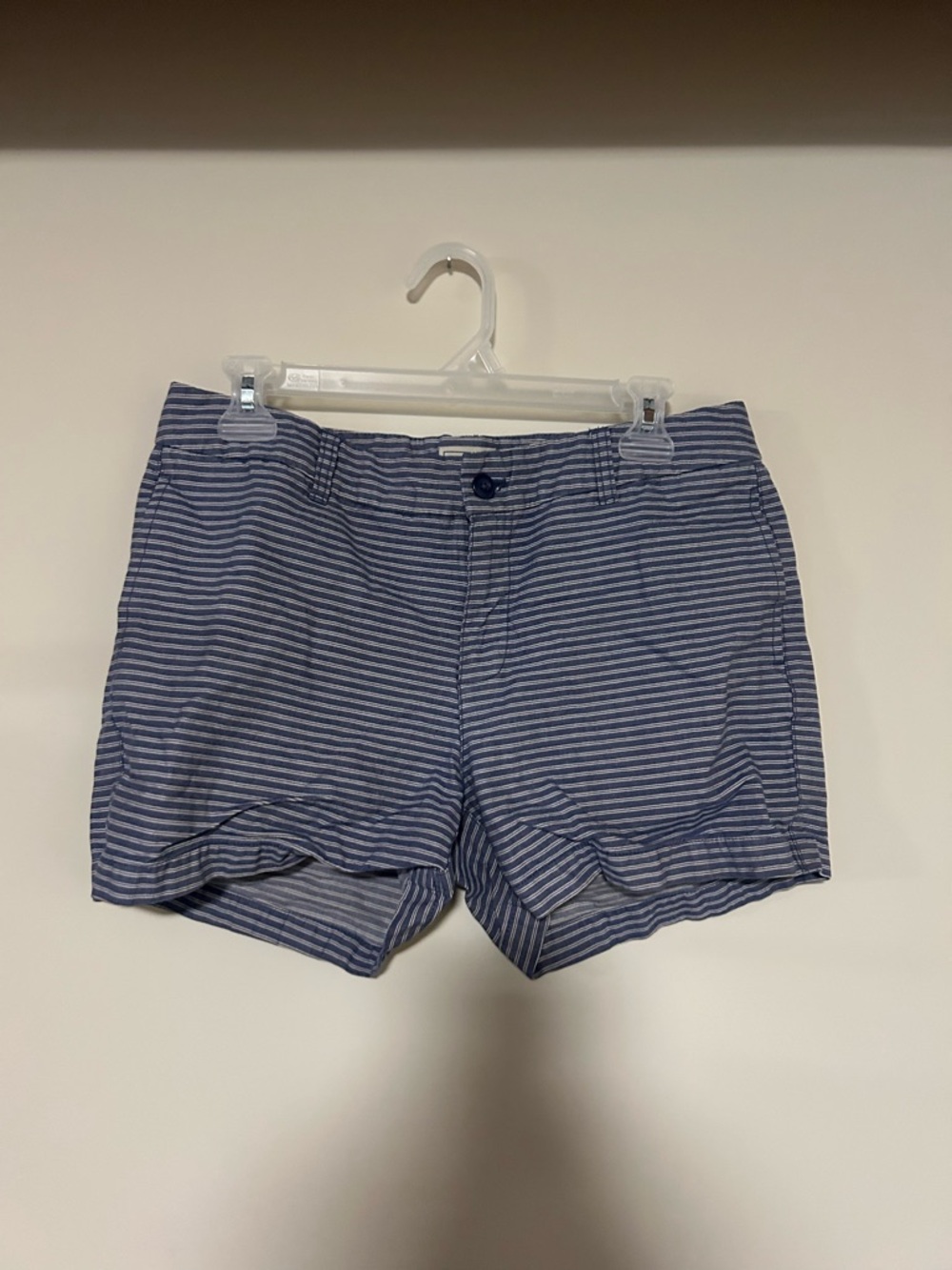 GAP Navy and White Striped Women's Shorts